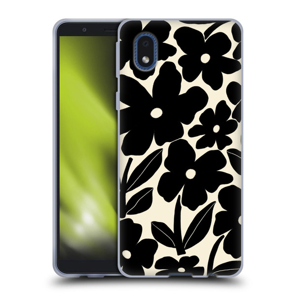 Gabriela Thomeu Retro Black And White Groovy Soft Gel Case for Samsung Galaxy A01 Core (2020)