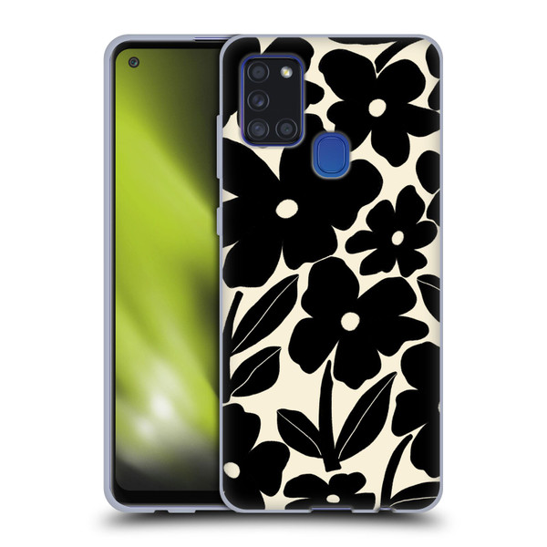 Gabriela Thomeu Retro Black And White Groovy Soft Gel Case for Samsung Galaxy A21s (2020)