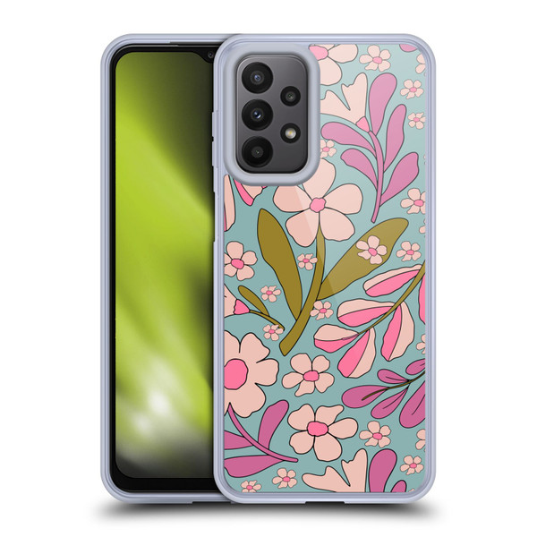 Gabriela Thomeu Retro Groovy 70s Blue Soft Gel Case for Samsung Galaxy A23 / 5G (2022)