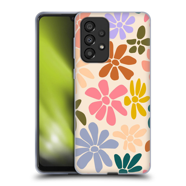 Gabriela Thomeu Retro Rainbow Color Floral Soft Gel Case for Samsung Galaxy A33 5G (2022)