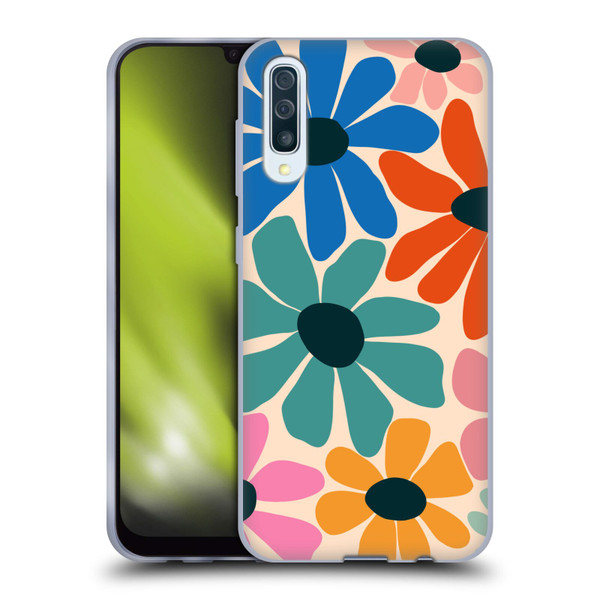 Gabriela Thomeu Retro Fun Floral Rainbow Color Soft Gel Case for Samsung Galaxy A50/A30s (2019)