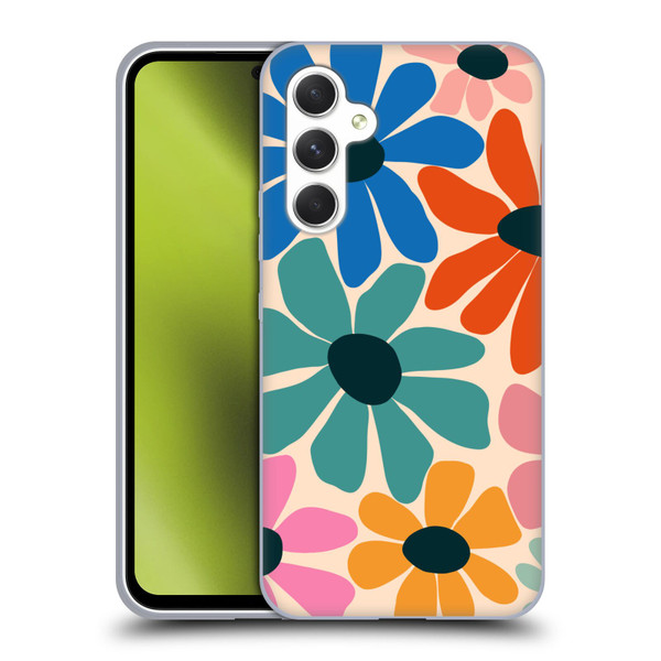Gabriela Thomeu Retro Fun Floral Rainbow Color Soft Gel Case for Samsung Galaxy A54 5G