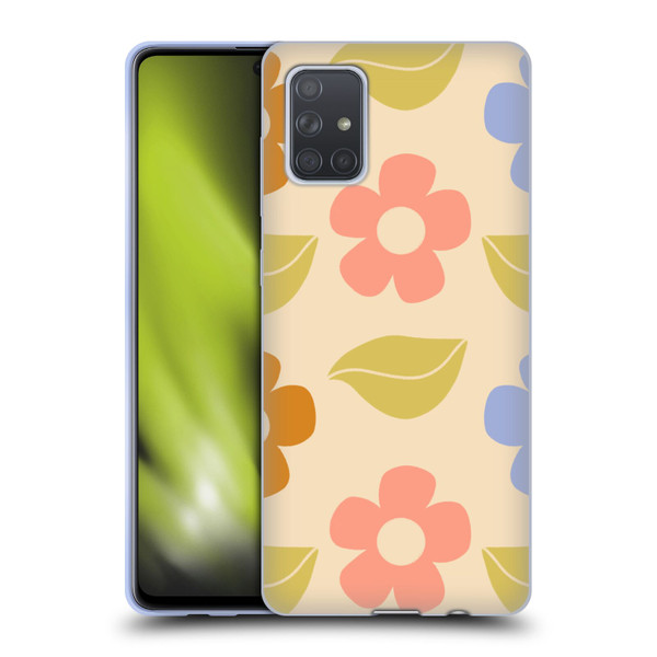 Gabriela Thomeu Retro Flower Vibe Vintage Pattern Soft Gel Case for Samsung Galaxy A71 (2019)