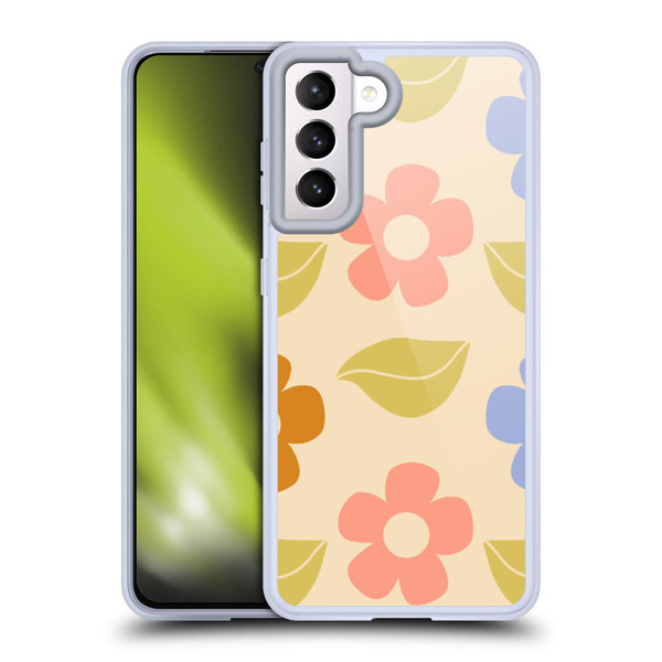 Gabriela Thomeu Retro Flower Vibe Vintage Pattern Soft Gel Case for Samsung Galaxy S21 5G