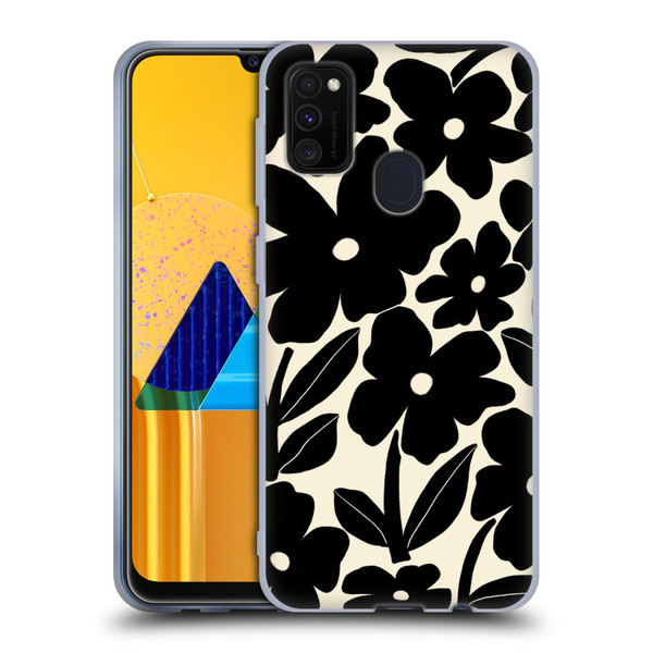 Gabriela Thomeu Retro Black And White Groovy Soft Gel Case for Samsung Galaxy M30s (2019)/M21 (2020)