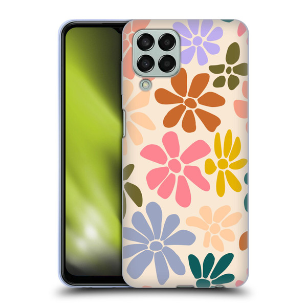 Gabriela Thomeu Retro Rainbow Color Floral Soft Gel Case for Samsung Galaxy M33 (2022)