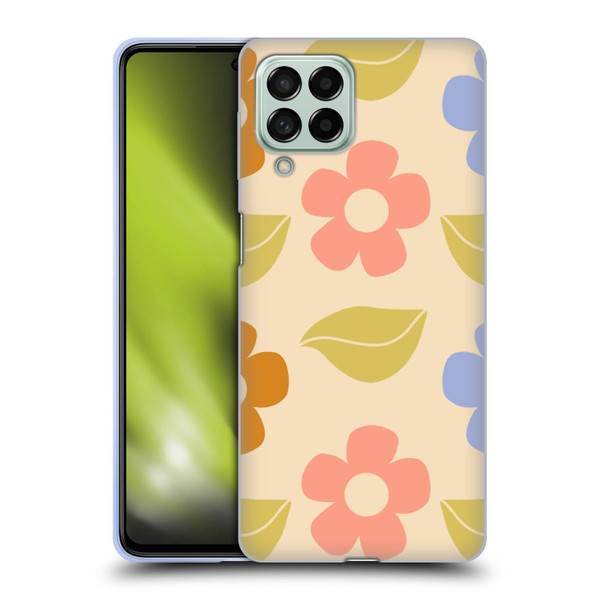 Gabriela Thomeu Retro Flower Vibe Vintage Pattern Soft Gel Case for Samsung Galaxy M53 (2022)