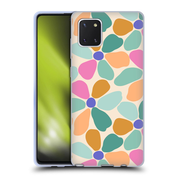 Gabriela Thomeu Retro Colorful Flowers Soft Gel Case for Samsung Galaxy Note10 Lite
