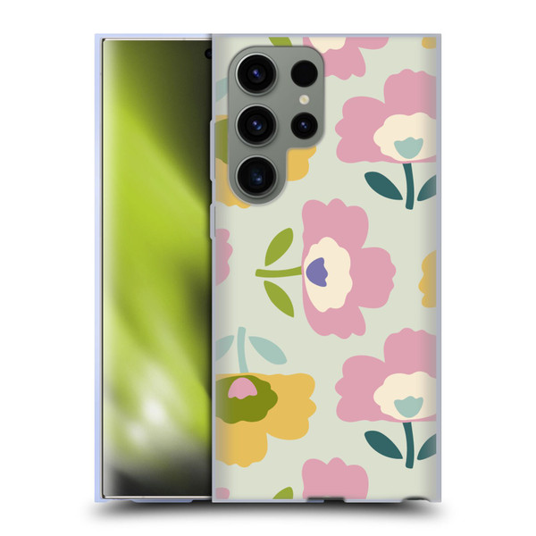 Gabriela Thomeu Retro Scandinavian Floral Soft Gel Case for Samsung Galaxy S23 Ultra 5G