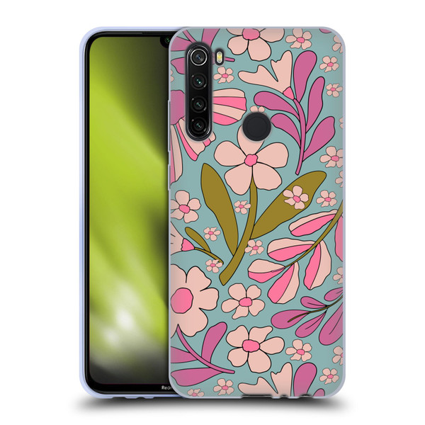 Gabriela Thomeu Retro Groovy 70s Blue Soft Gel Case for Xiaomi Redmi Note 8T