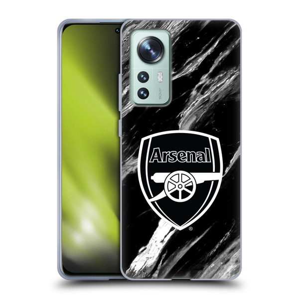 Arsenal FC Crest Patterns Marble Soft Gel Case for Xiaomi 12