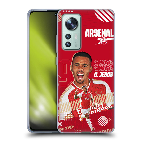 Arsenal FC 2023/24 First Team Gabriel Jesus Soft Gel Case for Xiaomi 12
