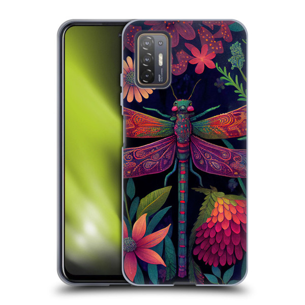 JK Stewart Art Dragonfly Purple Soft Gel Case for HTC Desire 21 Pro 5G