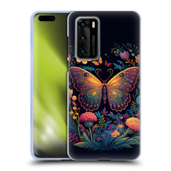 JK Stewart Art Butterfly In Night Garden Soft Gel Case for Huawei P40 5G