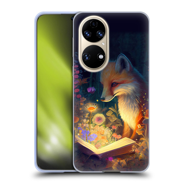 JK Stewart Art Fox Reading Soft Gel Case for Huawei P50