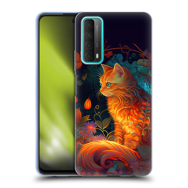 JK Stewart Art Cat Soft Gel Case for Huawei P Smart (2021)