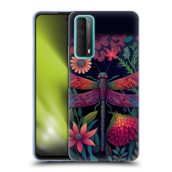 JK Stewart Art Dragonfly Purple Soft Gel Case for Huawei P Smart (2021)