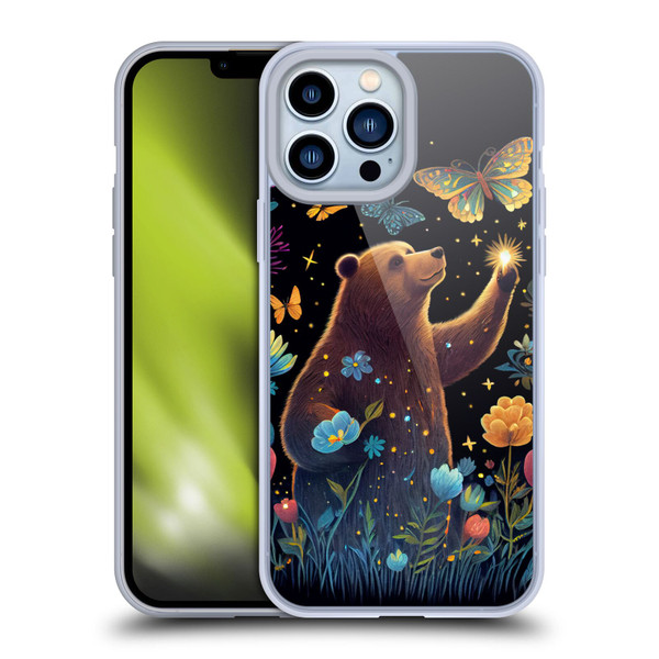 JK Stewart Art Bear Reaching Up Soft Gel Case for Apple iPhone 13 Pro Max