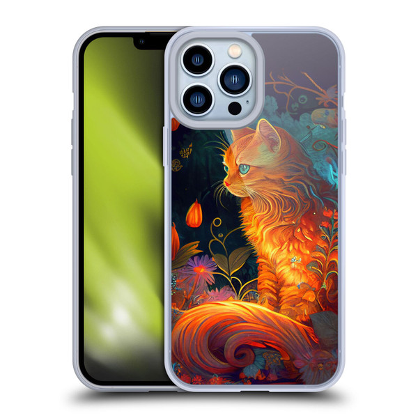 JK Stewart Art Cat Soft Gel Case for Apple iPhone 13 Pro Max