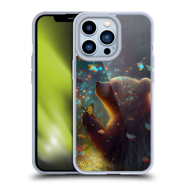 JK Stewart Art Bear Soft Gel Case for Apple iPhone 13 Pro