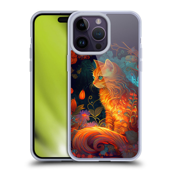 JK Stewart Art Cat Soft Gel Case for Apple iPhone 14 Pro Max