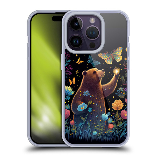 JK Stewart Art Bear Reaching Up Soft Gel Case for Apple iPhone 14 Pro