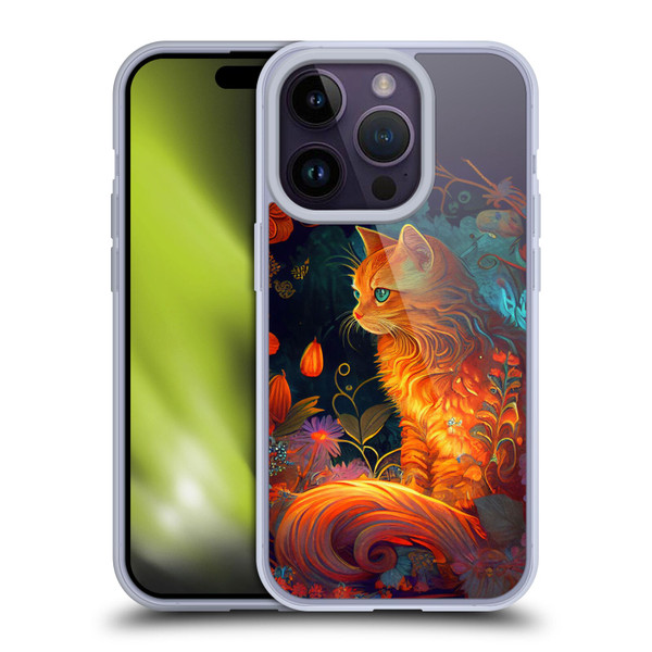 JK Stewart Art Cat Soft Gel Case for Apple iPhone 14 Pro