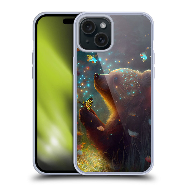 JK Stewart Art Bear Soft Gel Case for Apple iPhone 15 Plus