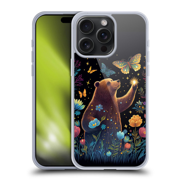 JK Stewart Art Bear Reaching Up Soft Gel Case for Apple iPhone 15 Pro Max