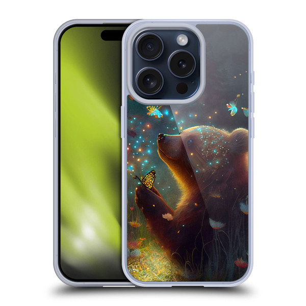 JK Stewart Art Bear Soft Gel Case for Apple iPhone 15 Pro