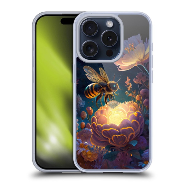 JK Stewart Art Bee Soft Gel Case for Apple iPhone 15 Pro