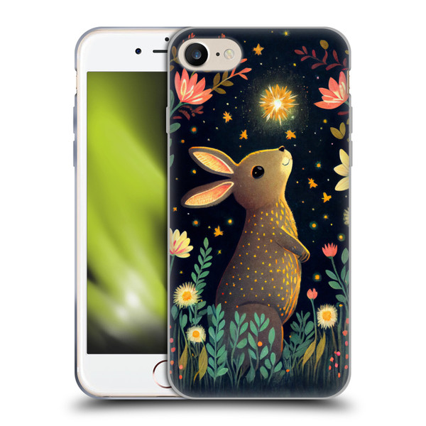 JK Stewart Art Rabbit Catching Falling Star Soft Gel Case for Apple iPhone 7 / 8 / SE 2020 & 2022