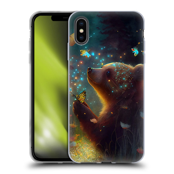 JK Stewart Art Bear Soft Gel Case for Apple iPhone XS Max