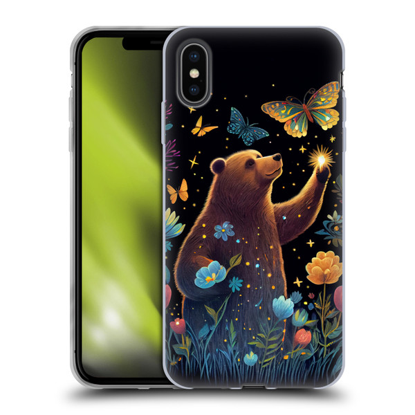 JK Stewart Art Bear Reaching Up Soft Gel Case for Apple iPhone XS Max