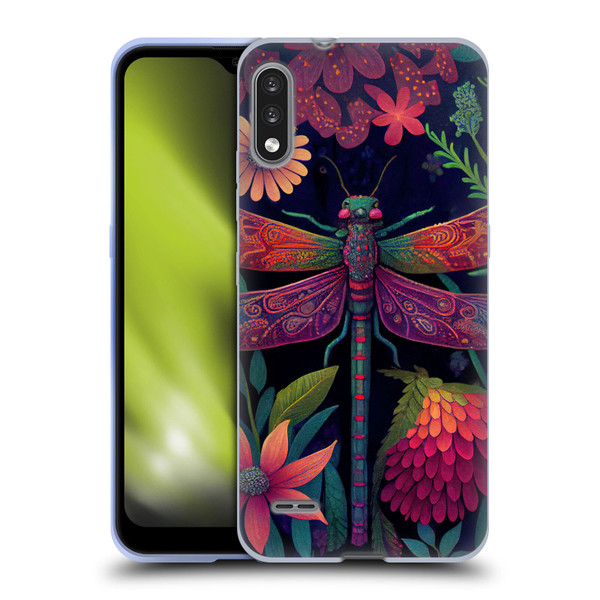 JK Stewart Art Dragonfly Purple Soft Gel Case for LG K22