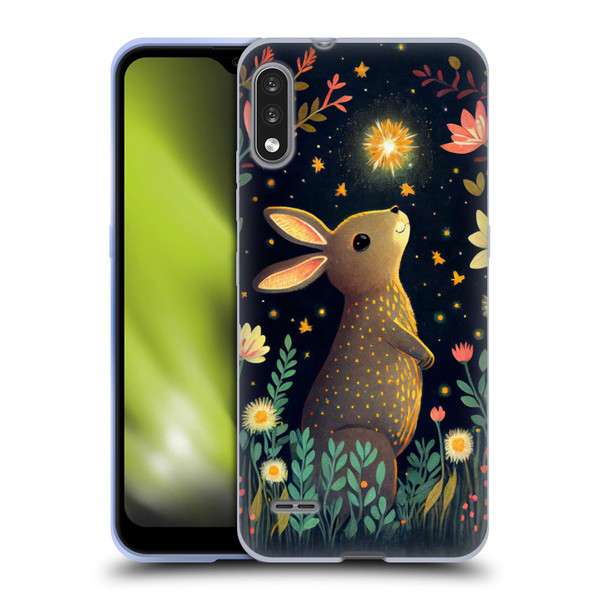 JK Stewart Art Rabbit Catching Falling Star Soft Gel Case for LG K22