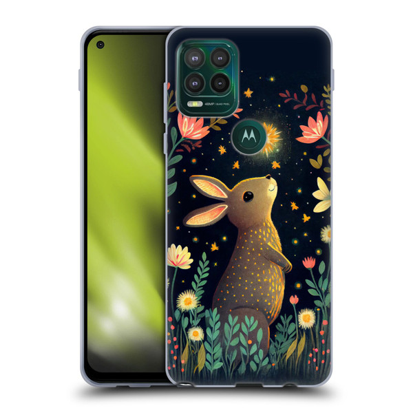 JK Stewart Art Rabbit Catching Falling Star Soft Gel Case for Motorola Moto G Stylus 5G 2021