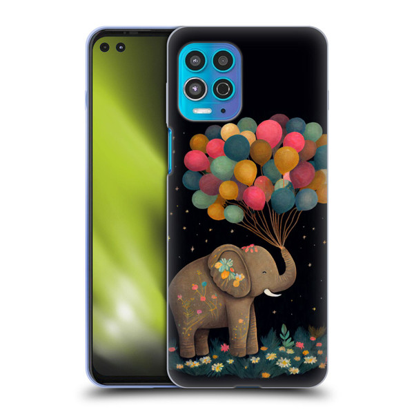 JK Stewart Art Elephant Holding Balloon Soft Gel Case for Motorola Moto G100