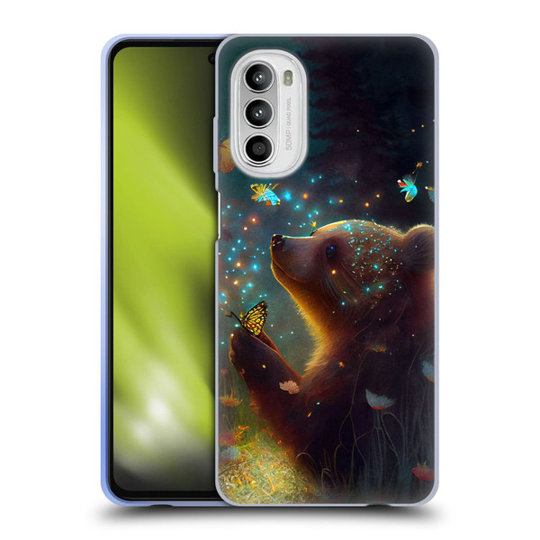 JK Stewart Art Bear Soft Gel Case for Motorola Moto G52