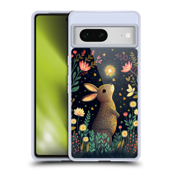 JK Stewart Art Rabbit Catching Falling Star Soft Gel Case for Google Pixel 7