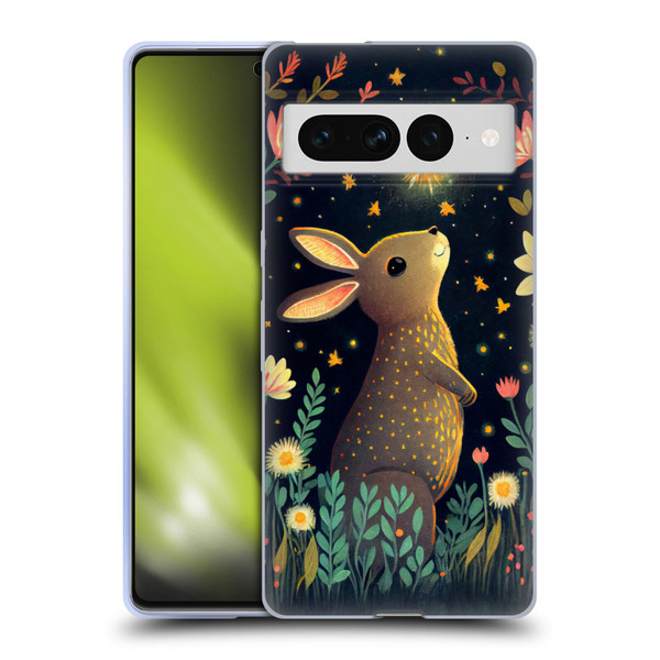 JK Stewart Art Rabbit Catching Falling Star Soft Gel Case for Google Pixel 7 Pro