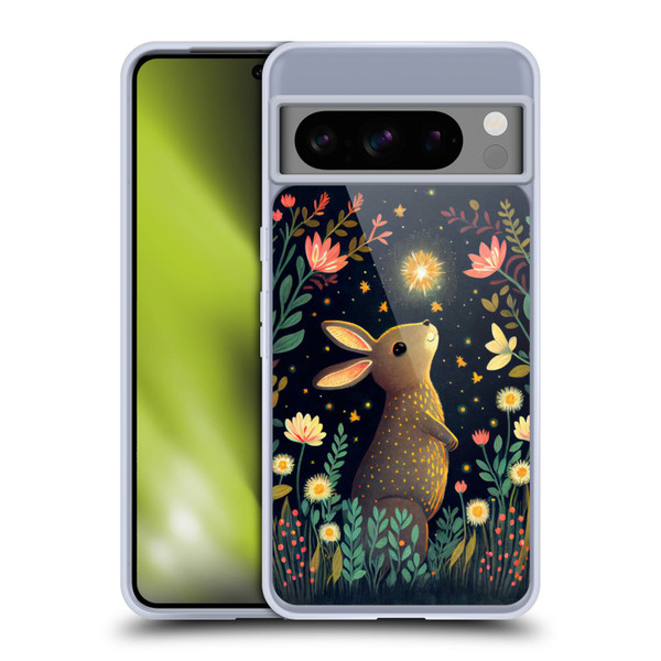 JK Stewart Art Rabbit Catching Falling Star Soft Gel Case for Google Pixel 8 Pro