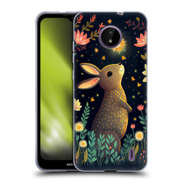JK Stewart Art Rabbit Catching Falling Star Soft Gel Case for Nokia C10 / C20