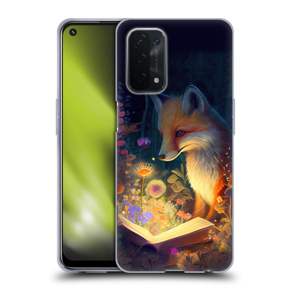 JK Stewart Art Fox Reading Soft Gel Case for OPPO A54 5G