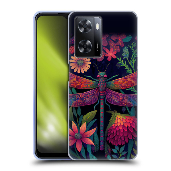 JK Stewart Art Dragonfly Purple Soft Gel Case for OPPO A57s