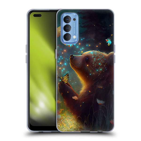 JK Stewart Art Bear Soft Gel Case for OPPO Reno 4 5G
