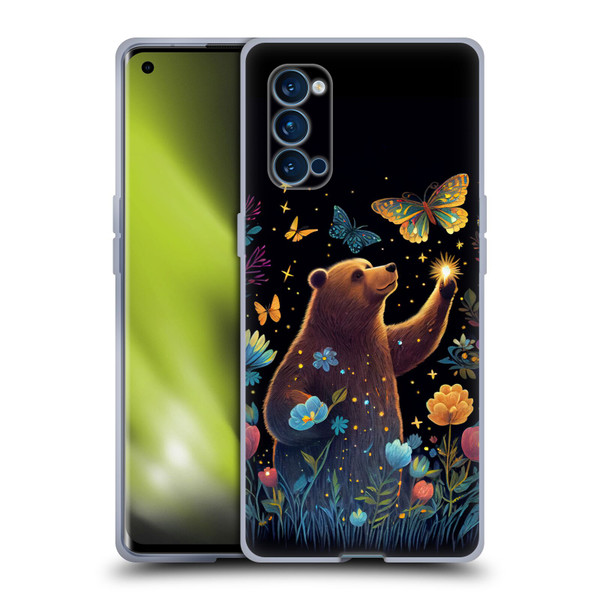 JK Stewart Art Bear Reaching Up Soft Gel Case for OPPO Reno 4 Pro 5G