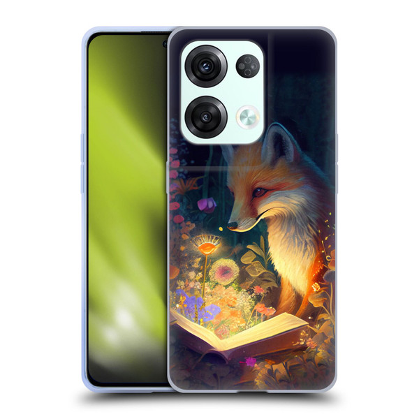 JK Stewart Art Fox Reading Soft Gel Case for OPPO Reno8 Pro