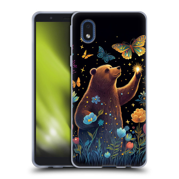 JK Stewart Art Bear Reaching Up Soft Gel Case for Samsung Galaxy A01 Core (2020)