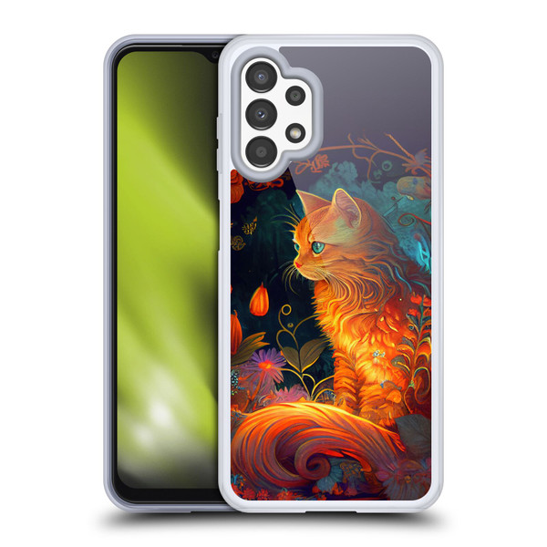 JK Stewart Art Cat Soft Gel Case for Samsung Galaxy A13 (2022)